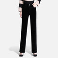 Sophia | Women's Velvet Straight-Leg Trousers With Pockets And Straight Leg | Minimalist