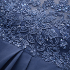 Sylvana | Women's Floral Dress With Lace Embroidered Bodice And Tea Length Skirt | Elegant