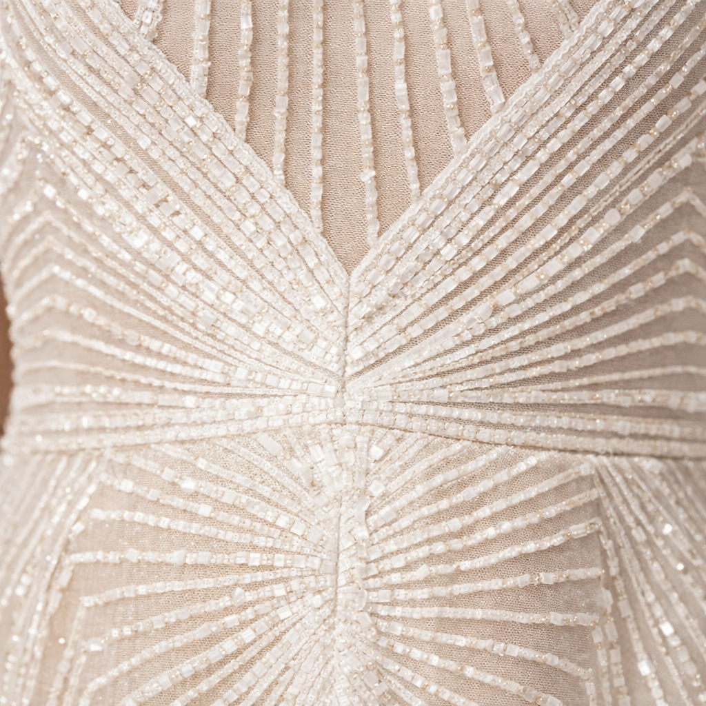 Thalassa | Women's Sparkle Dress With Floor Length Silhouette And Shimmer Pattern | Elegant