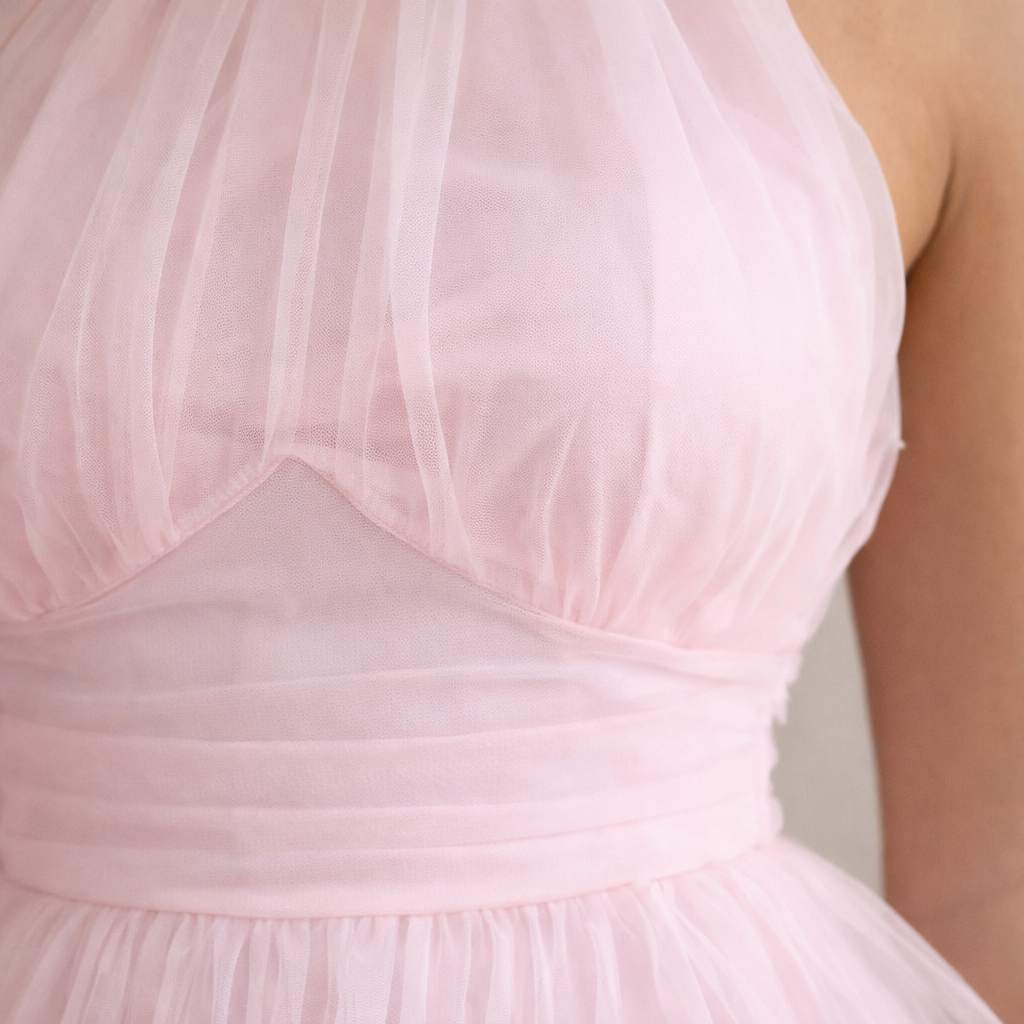 Valeria | Women’s Graduation Dress With Tulle And Halter Neck | Elegant