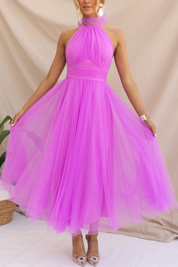 Valeria | Women’s Graduation Dress With Tulle And Halter Neck | Elegant
