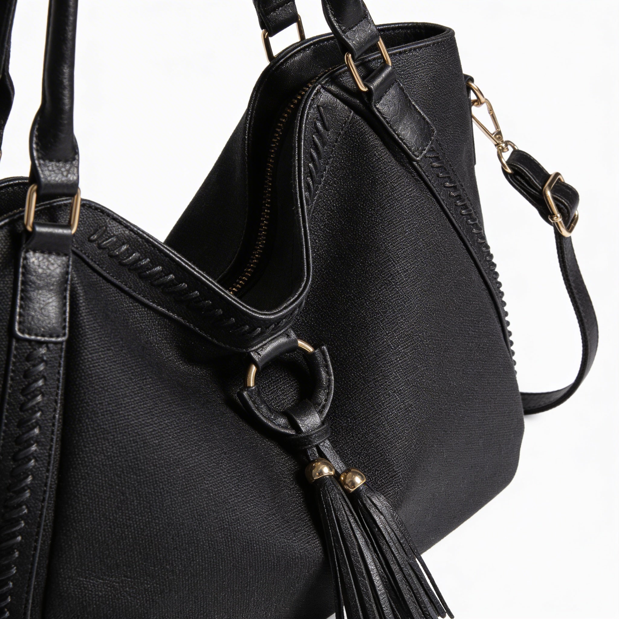 Vera | Women’s Crossbody Bag With Tassel Accent And Bold Stitch Detailing | Modern