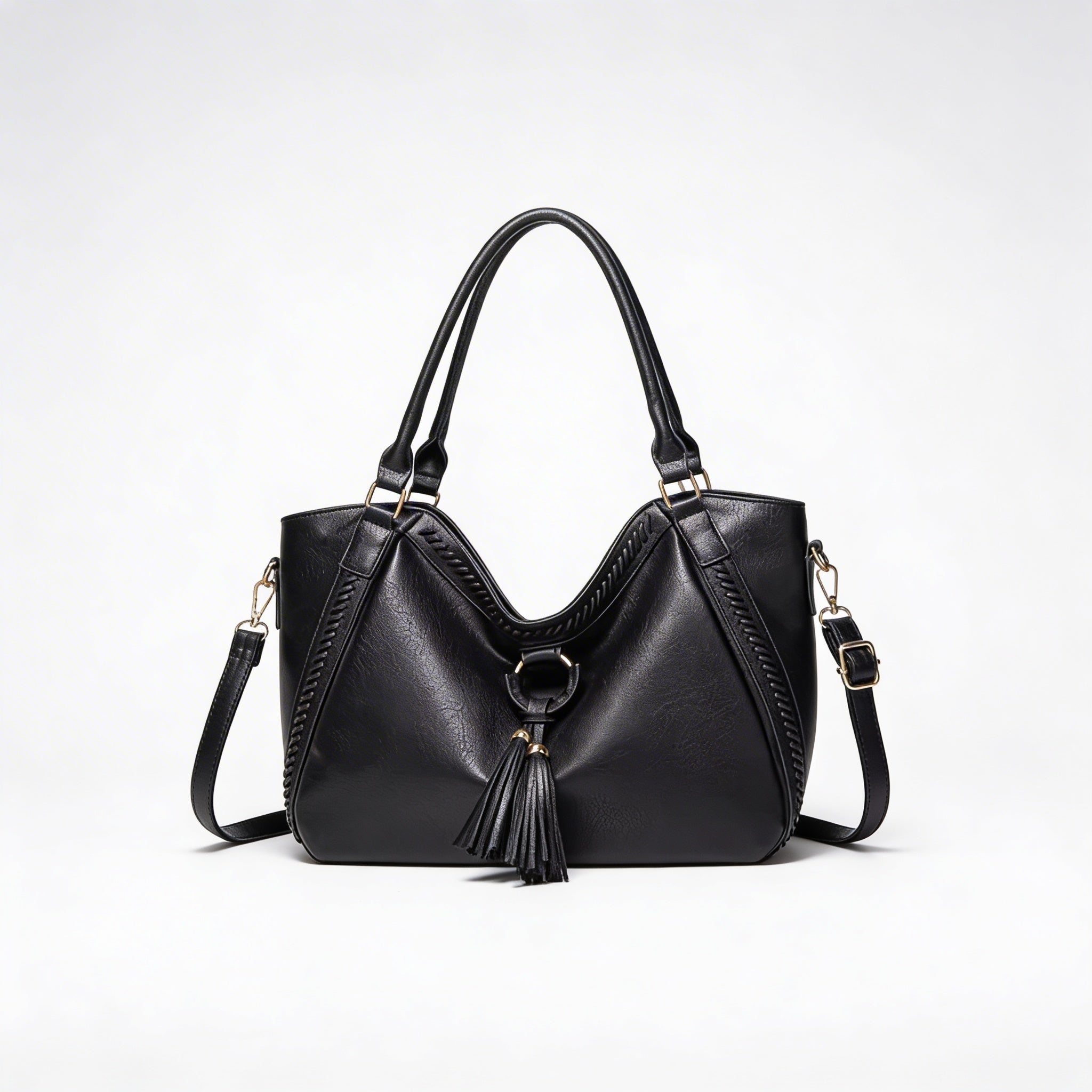 Vera | Women’s Crossbody Bag With Tassel Accent And Bold Stitch Detailing | Modern