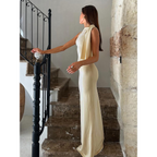 Vespera | Women’s Graduation Dress With One-Shoulder Bow | Elegant