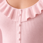 Vicenza | Women’s Knit Graduation Dress With Ruffle Neck & Bodycon Fit | Elegant