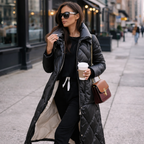 Victoria | Women Long Jacket With Warm Quilted Fabric And Hooded Design | Winter Style