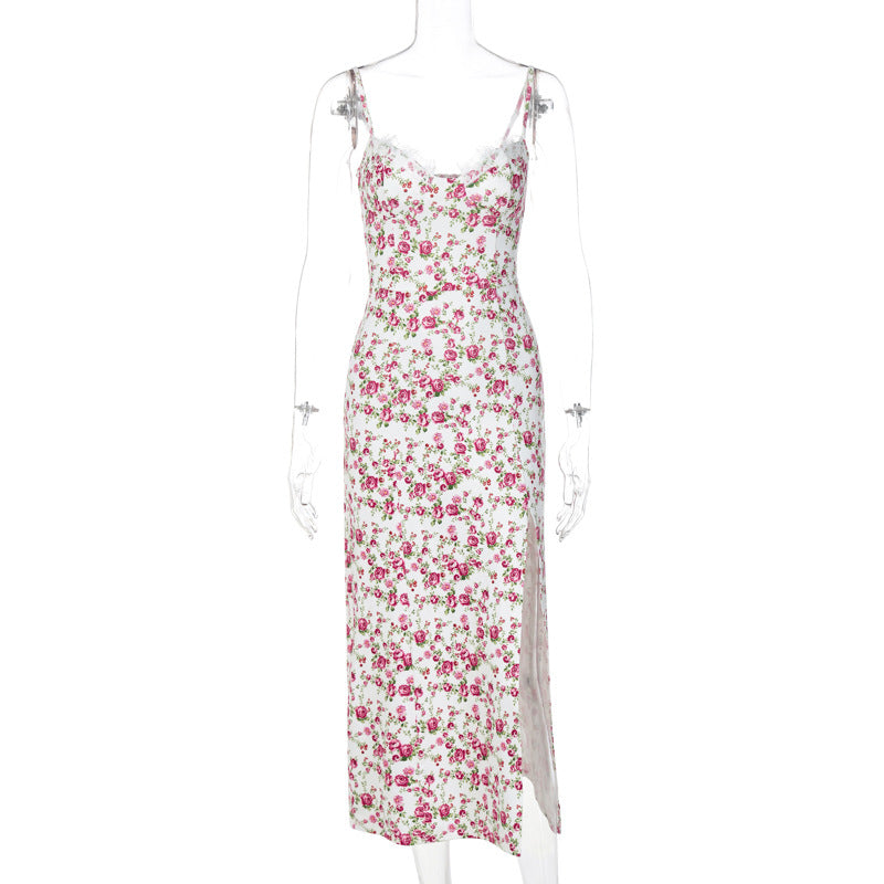 Willow | Floral Lace Graduation Dress for Women | Elegant Summer Split Gown